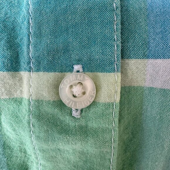 TOMMY HILFIGER Women’s Cotton Plaid Shirt - Size Medium - Picture 5 of 9